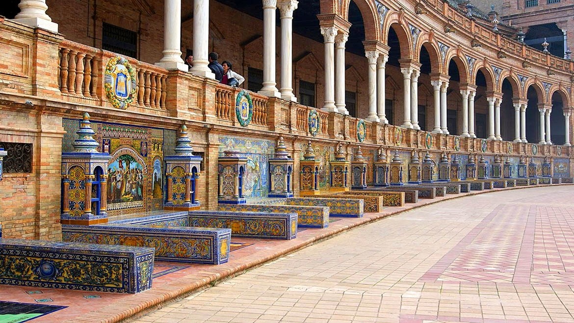 Tiles of the Plaza de España in Seville